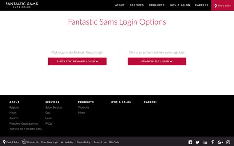 Fantastic Sams Login Options | Fantastic Sams