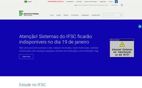 Portal do IFSC - Página Inicial