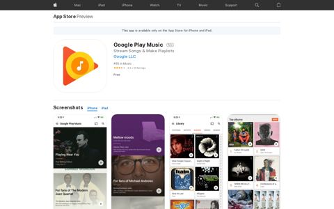 ‎Google Play Music on the App Store