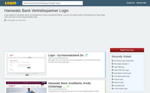 Hanseatic Bank Vertriebspartner Login - Loginii.com