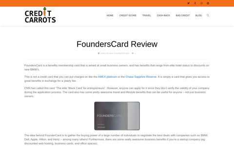 FoundersCard Review and Benefits | Credit Carrots