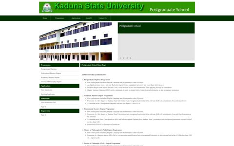 Kaduna State University::PG School Home