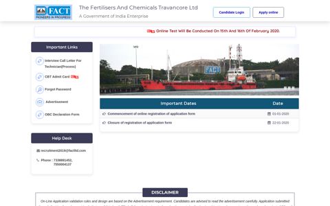 Fertilisers and Chemical Travancore LTD