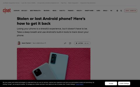 Stolen or lost Android phone? Here's how to get it back - CNET