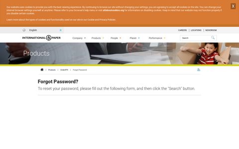 Forgot Password - International Paper