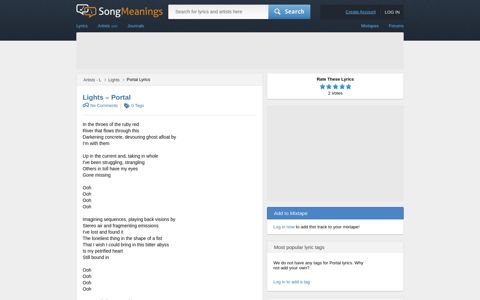 Lights - Portal Lyrics | SongMeanings