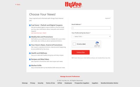Email Subscriptions – Hy-Vee