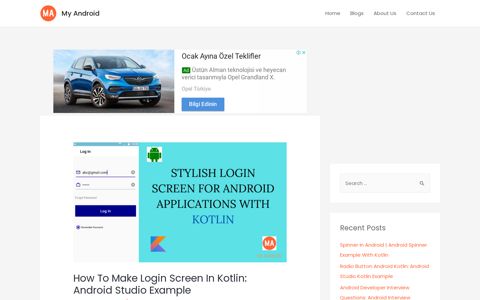 How To Make Login Screen In Kotlin: Android Studio Example ...