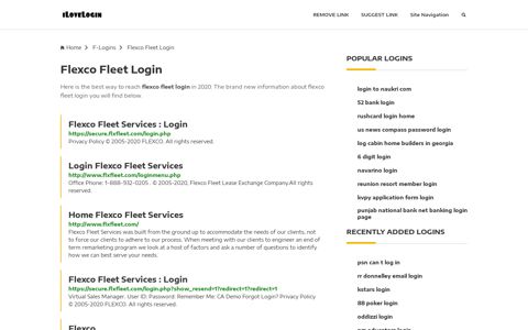 Flexco Fleet Login ❤️ One Click Access - iLoveLogin