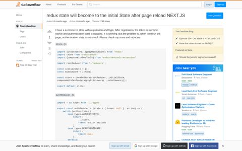 redux state will become to the initial State after page reload ...