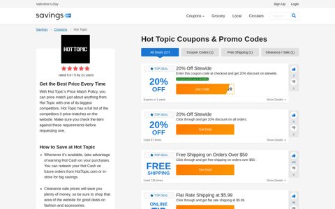 50% Off Hot Topic Coupons, Promo Codes & Deals 2020 ...