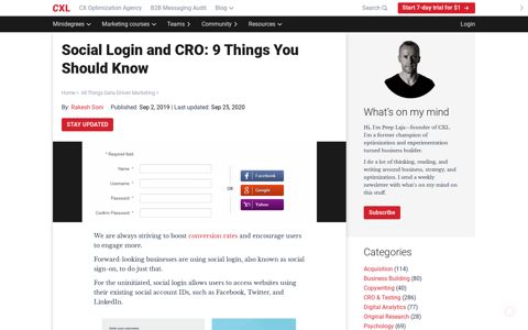 9 Things You Should Know About Social Login & CRO - CXL