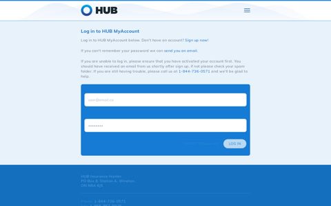 Log in to HUB MyAccount - Your Insurance. - HUB Insurance ...
