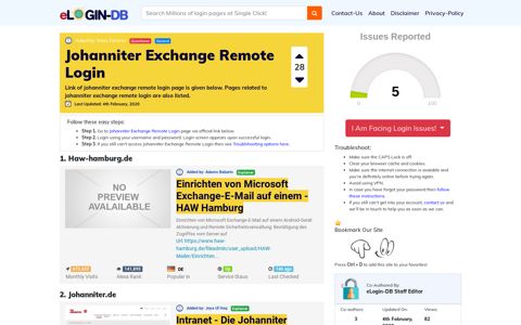 Johanniter Exchange Remote Login