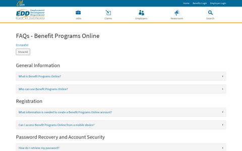 FAQs - Benefit Programs Online - EDD - CA.gov