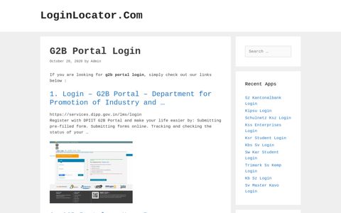 g2b portal - LoginLocator.Com