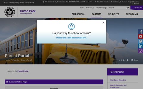 Parent Portal - Huron Park Secondary School