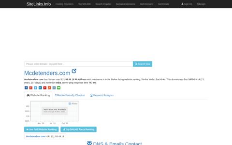 Mcdetenders.com | 111.93.49.18, Similar Webs, BackLinks ...