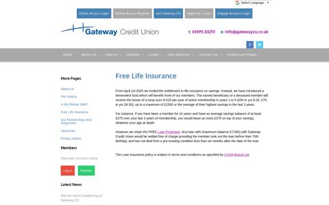 Free Life Insurance - Gateway Credit Union