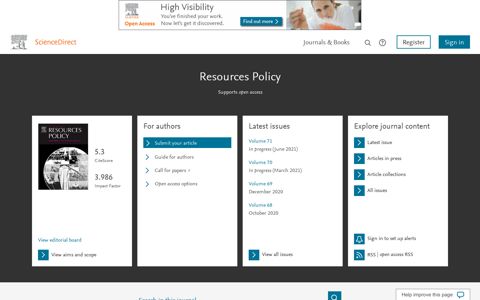 Resources Policy | Journal | ScienceDirect.com by Elsevier
