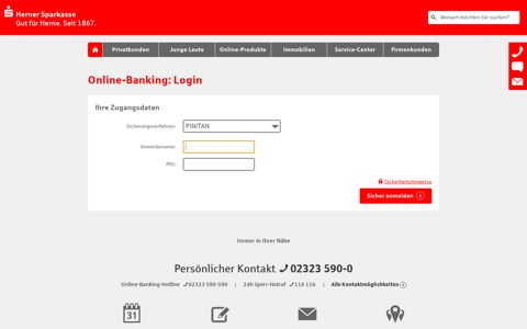Online-Banking: Login - Herner Sparkasse