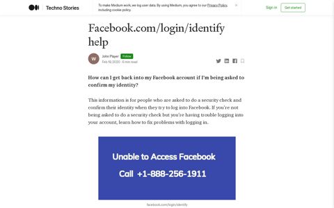 Facebook.com/login/identify help. How can I get back into my ...