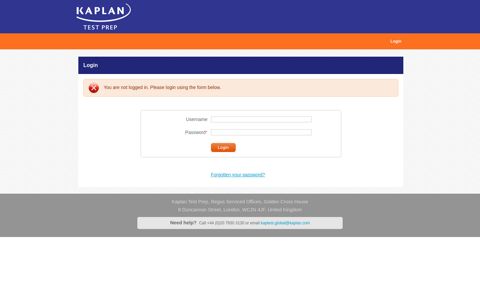 Kaplan Certified Education Provider Portal - Login