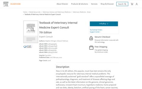 Textbook of Veterinary Internal Medicine Expert Consult - 7th ...