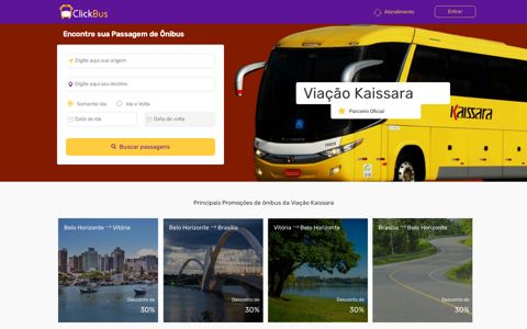 Passagem de ônibus Viação Kaissara | Clickbus