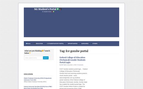 fce gombe portal Archives - NG Student's Portal : NG ...