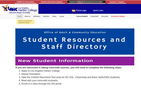 Adult and Community Education - NCStudentResources