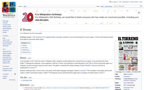 Il Tirreno - Wikipedia
