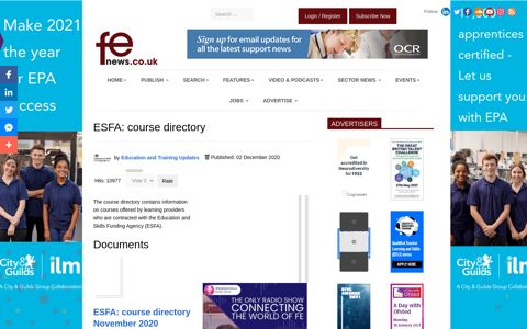 ESFA: course directory - FE News