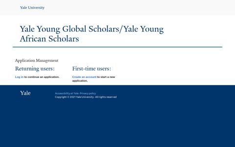 Application Management - Yale Young Global Scholars