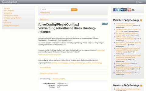 [LiveConfig/Plesk/Confixx ... - Greatnet.de FAQ