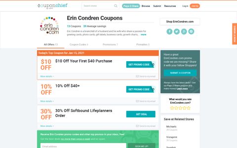 Erin Condren Coupon Codes - Save 30% w/ Dec. 2020 ...