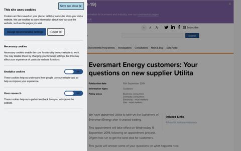 Eversmart Energy customers: Your questions on new supplier ...