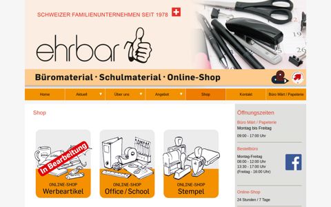 Shop - Ehrbar AG
