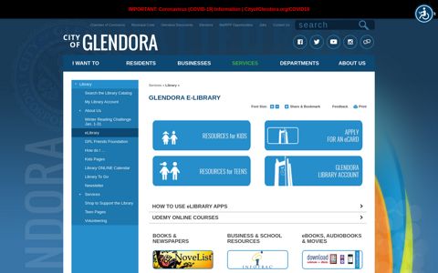 Glendora e-Library | City of Glendora