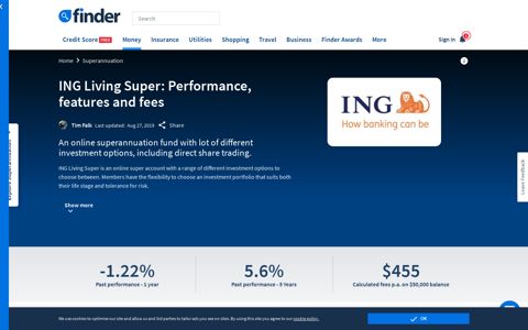 ING Living Super: Review of fund fees and performance ...