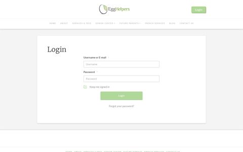 test login | Egghelpers