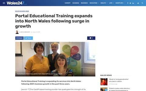 Portal Educational Training expands into North Wales ...