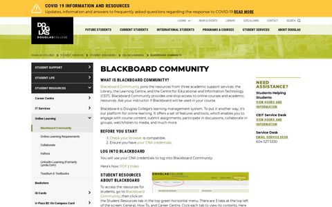 Blackboard Community | Douglas College