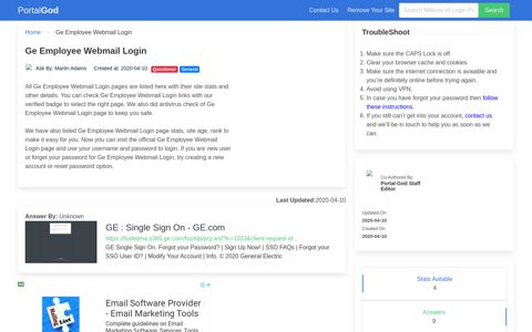 Ge Employee Webmail Login Page - portal-god.com