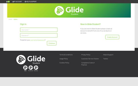 My Account - Glide Student