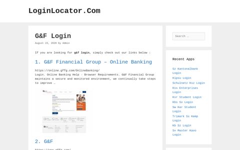 G&F Login - LoginLocator.Com