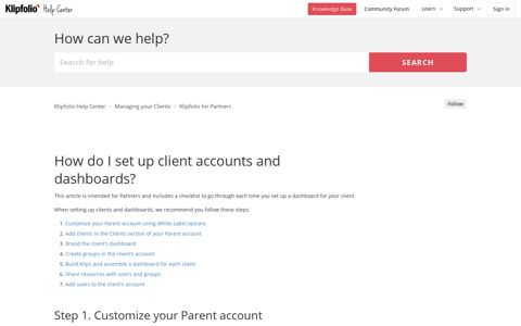 How do I set up client accounts and dashboards? – Klipfolio ...