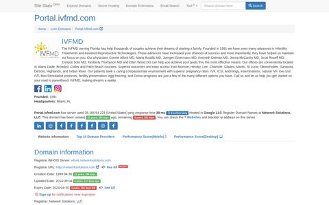 Portal.ivfmd.com | 3 years, 171 days left - Site-Stats .ORG