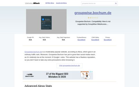 Groupwise.bochum.de website.