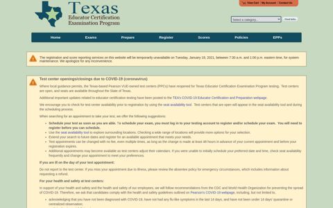 Texas Educator Certification Examination Program